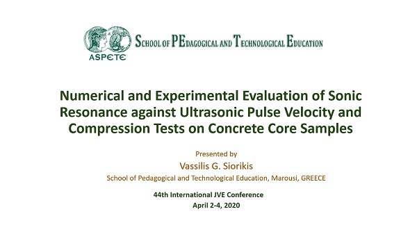 Numerical and experimental evaluation of sonic resonance against ultrasonic pulse velocity and compression tests on concrete core samples