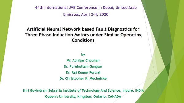 Artificial neural network based fault diagnostics for three phase induction motors under similar operating conditions