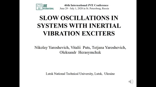 Slow oscillations in systems with inertial vibration exciters