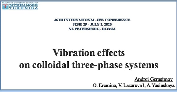 Vibration effects on colloidal three-phase systems