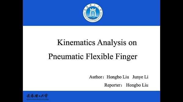 Kinematics analysis on pneumatic flexible finger